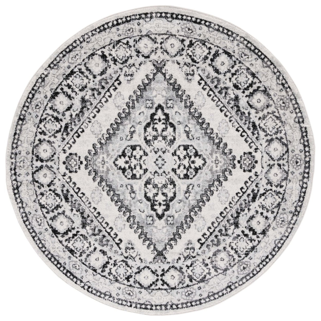 SAFAVIEH Tulum Collection TUL280A Ivory / Black Rug Image 1