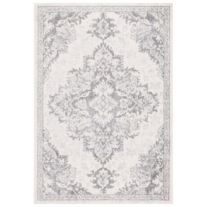 SAFAVIEH Tulum Collection TUL278C Ivory / Grey Rug Image 1