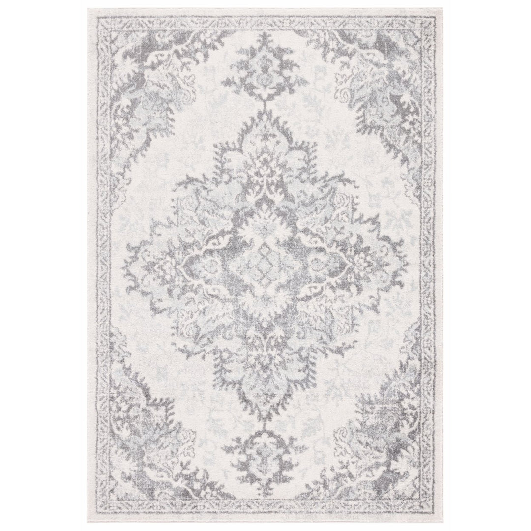 SAFAVIEH Tulum Collection TUL278C Ivory / Grey Rug Image 1