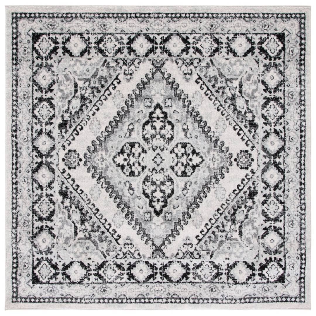 SAFAVIEH Tulum Collection TUL280A Ivory / Black Rug Image 1