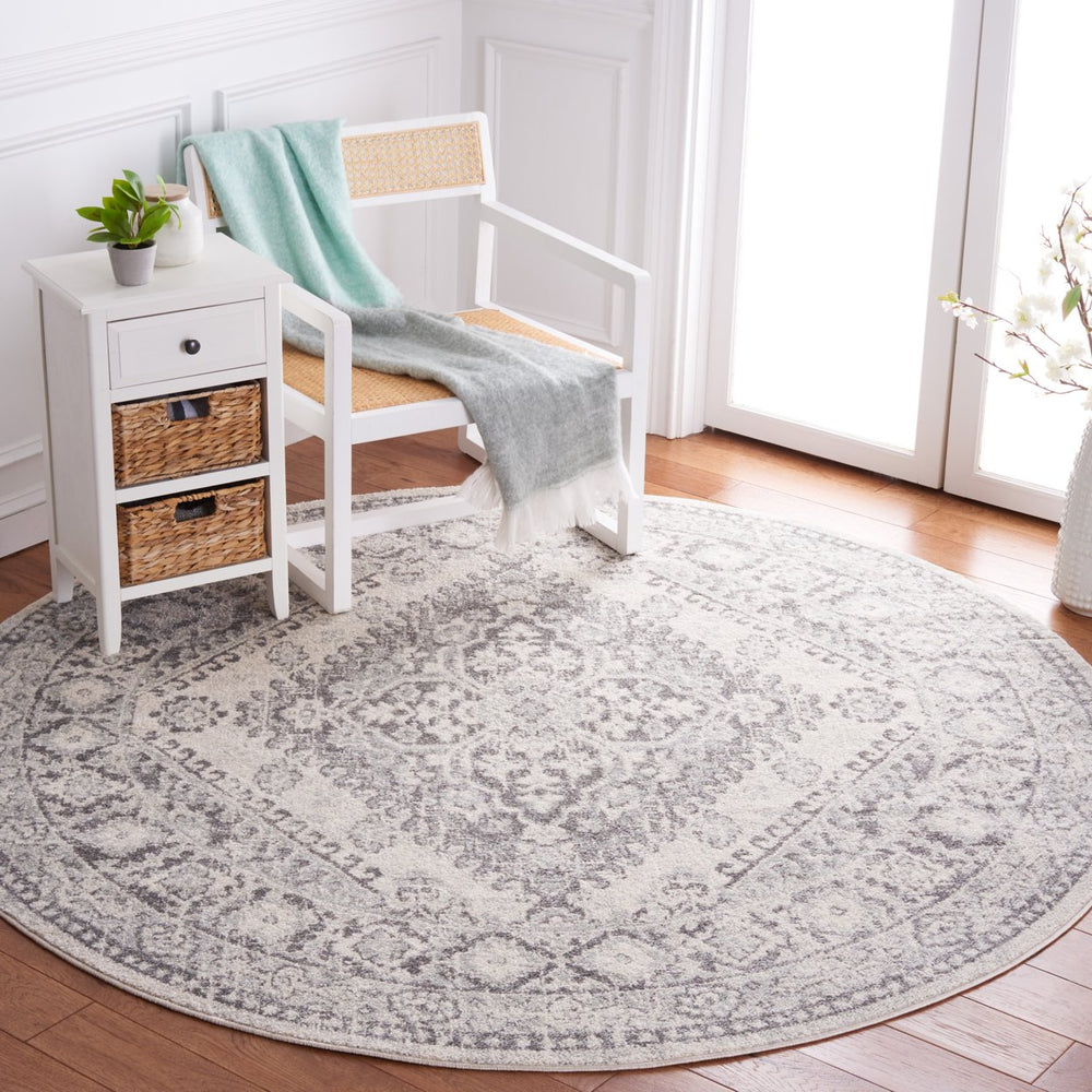 SAFAVIEH Tulum Collection TUL280C Ivory / Grey Rug Image 2