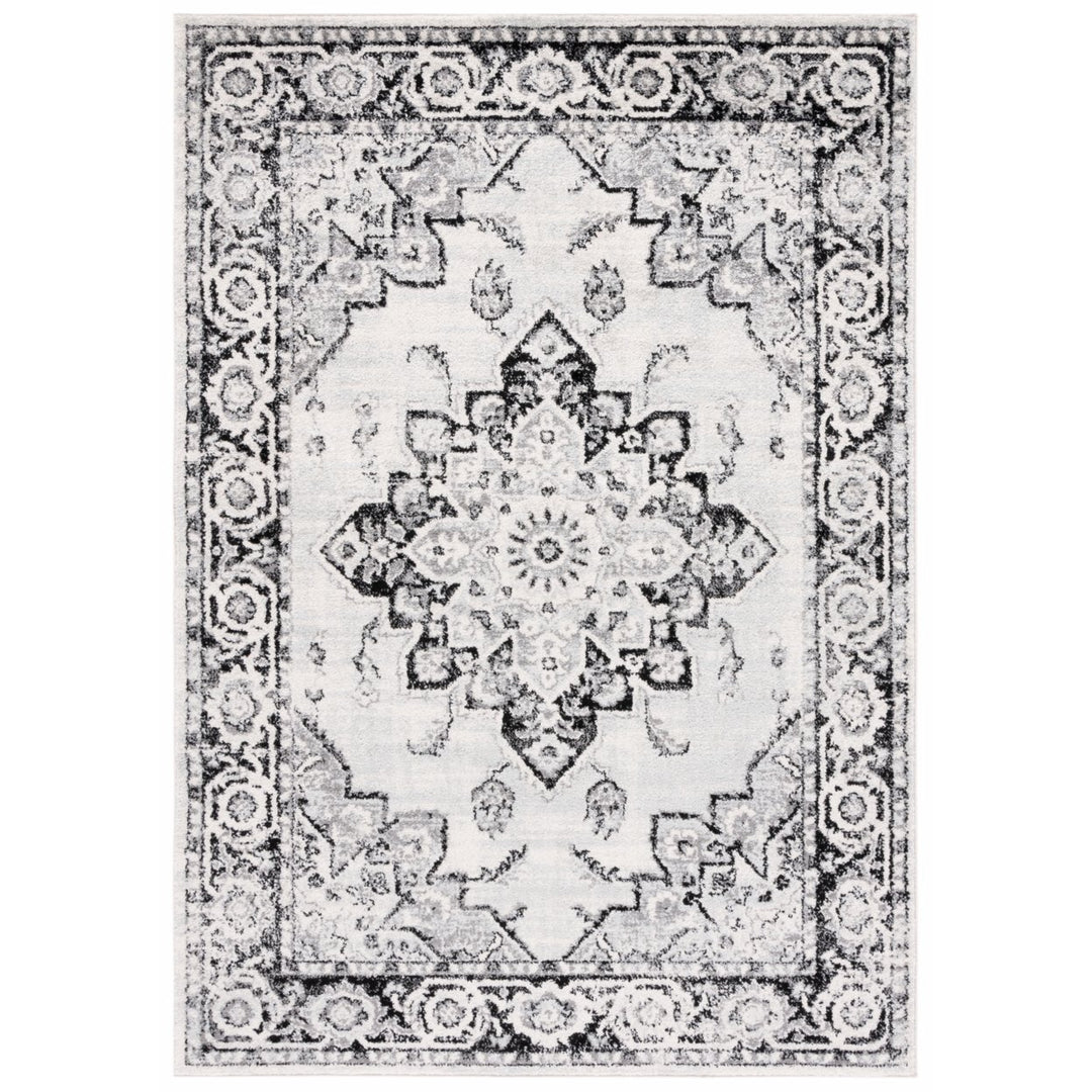 SAFAVIEH Tulum Collection TUL279A Ivory / Black Rug Image 10