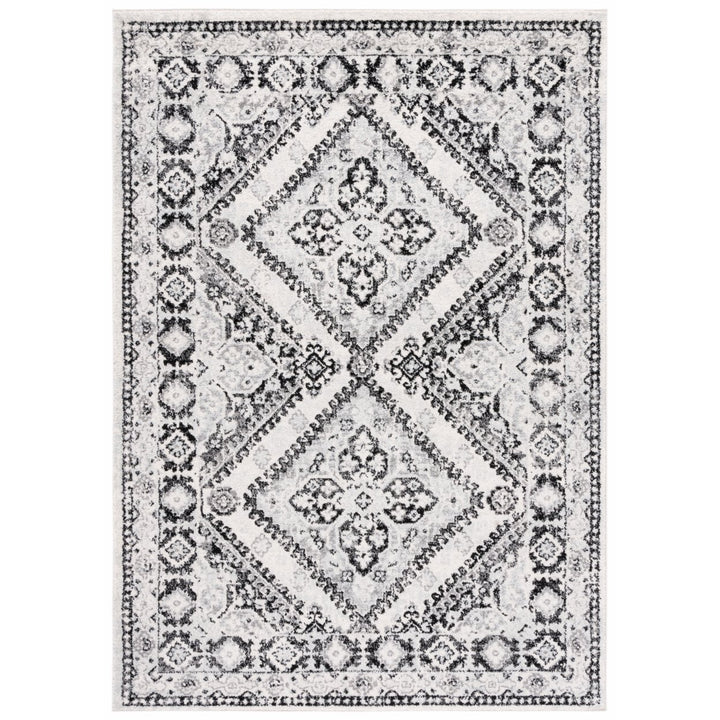 SAFAVIEH Tulum Collection TUL280A Ivory / Black Rug Image 1