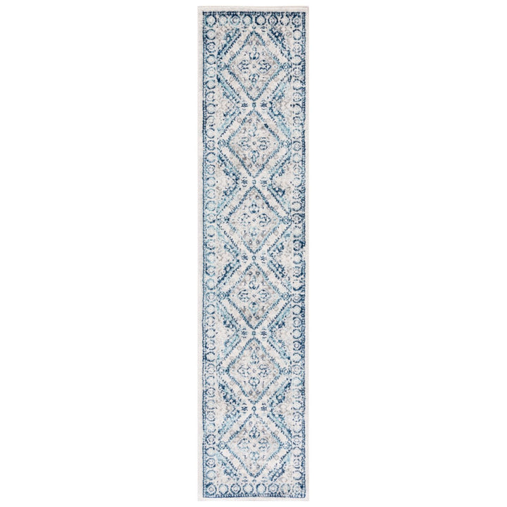 SAFAVIEH Tulum Collection TUL280B Ivory / Blue Rug Image 1