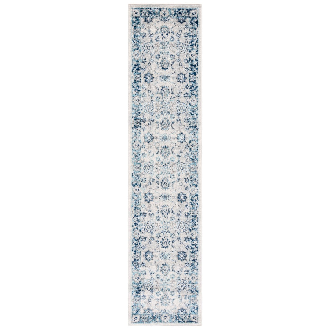 SAFAVIEH Tulum Collection TUL281B Ivory / Blue Rug Image 1