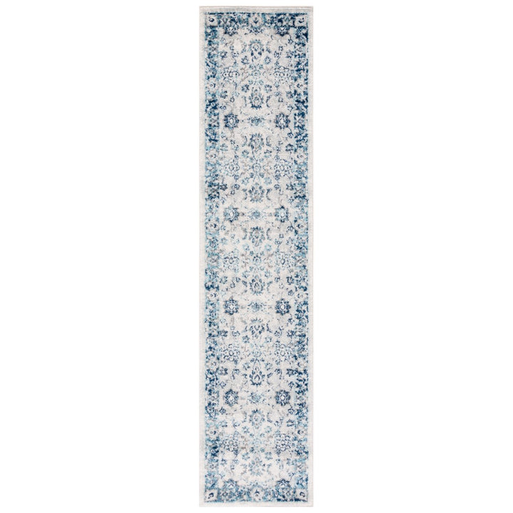 SAFAVIEH Tulum Collection TUL281B Ivory / Blue Rug Image 1