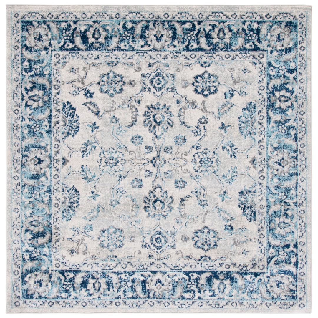 SAFAVIEH Tulum Collection TUL281B Ivory / Blue Rug Image 6