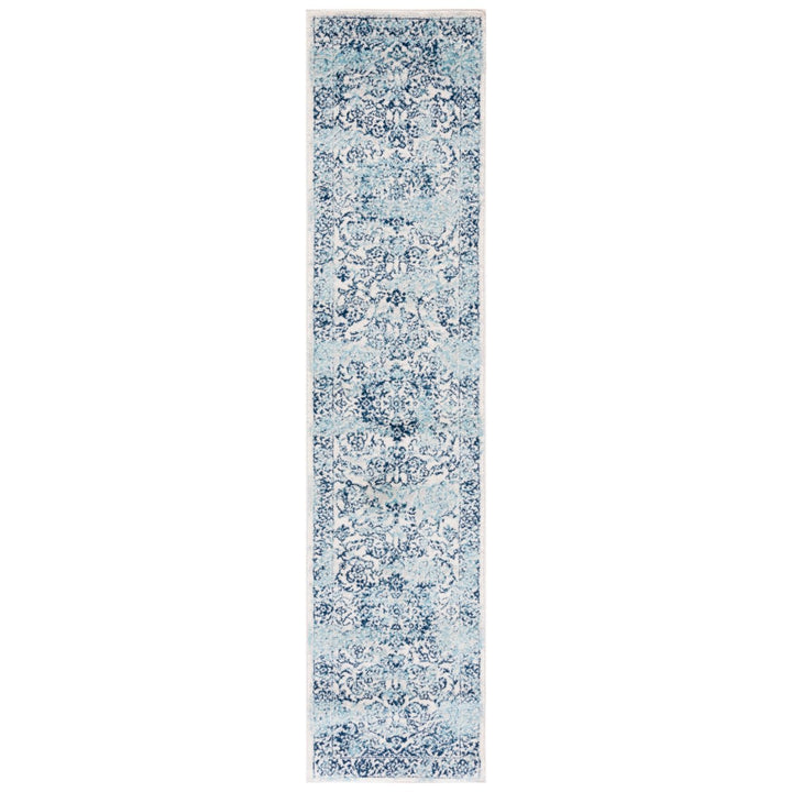 SAFAVIEH Tulum Collection TUL282B Ivory / Blue Rug Image 1