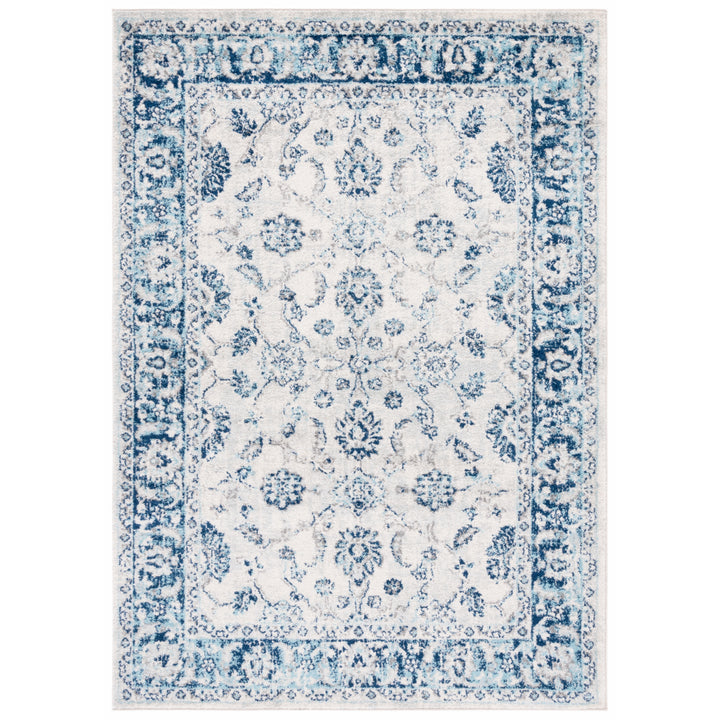 SAFAVIEH Tulum Collection TUL281B Ivory / Blue Rug Image 1