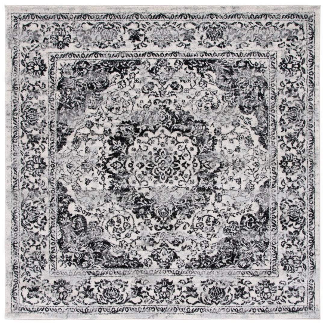 SAFAVIEH Tulum Collection TUL282A Ivory / Black Rug Image 6