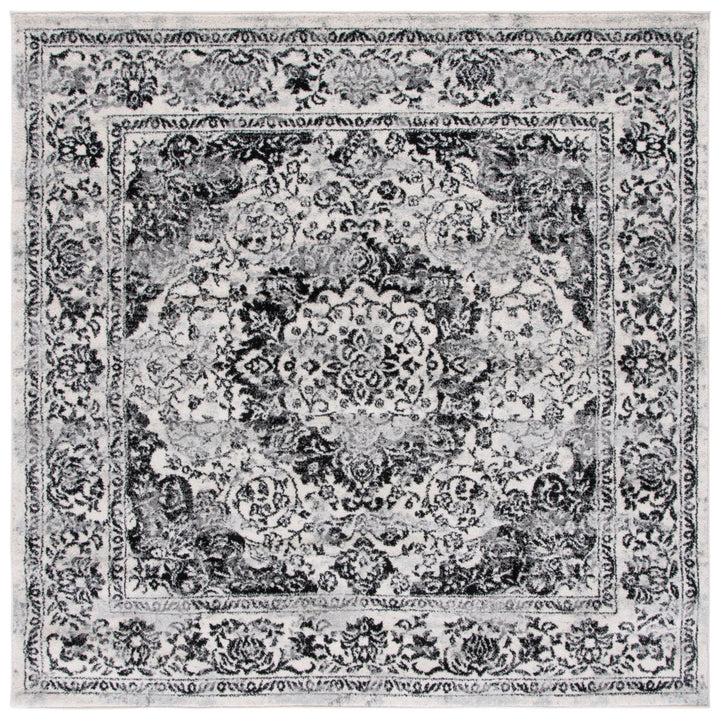 SAFAVIEH Tulum Collection TUL282A Ivory / Black Rug Image 1