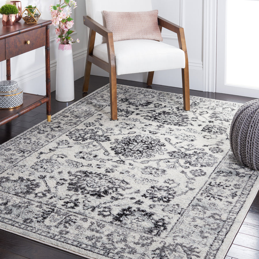 SAFAVIEH Tulum Collection TUL283A Ivory / Black Rug Image 1