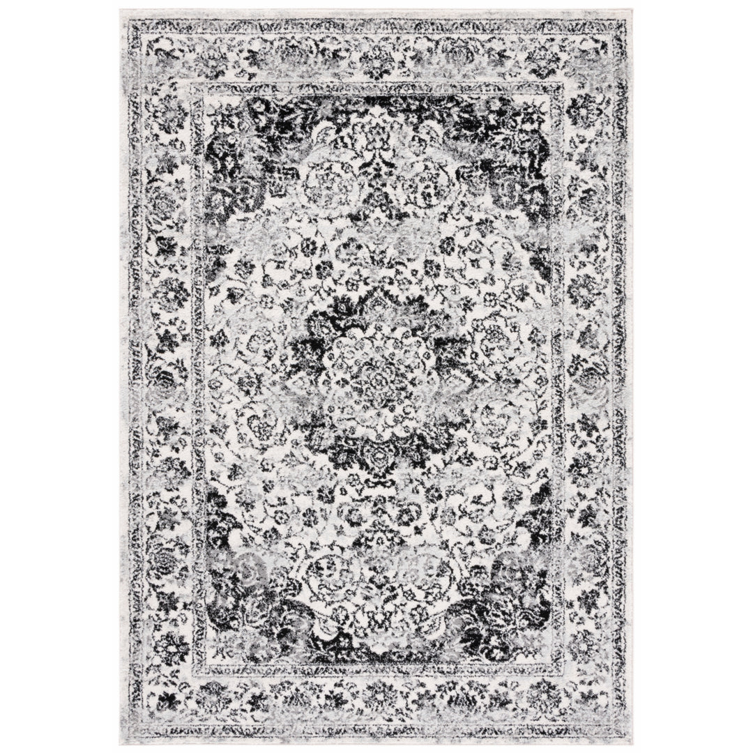 SAFAVIEH Tulum Collection TUL282A Ivory / Black Rug Image 10