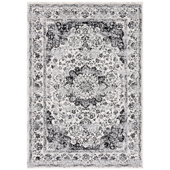 SAFAVIEH Tulum Collection TUL282A Ivory / Black Rug Image 1