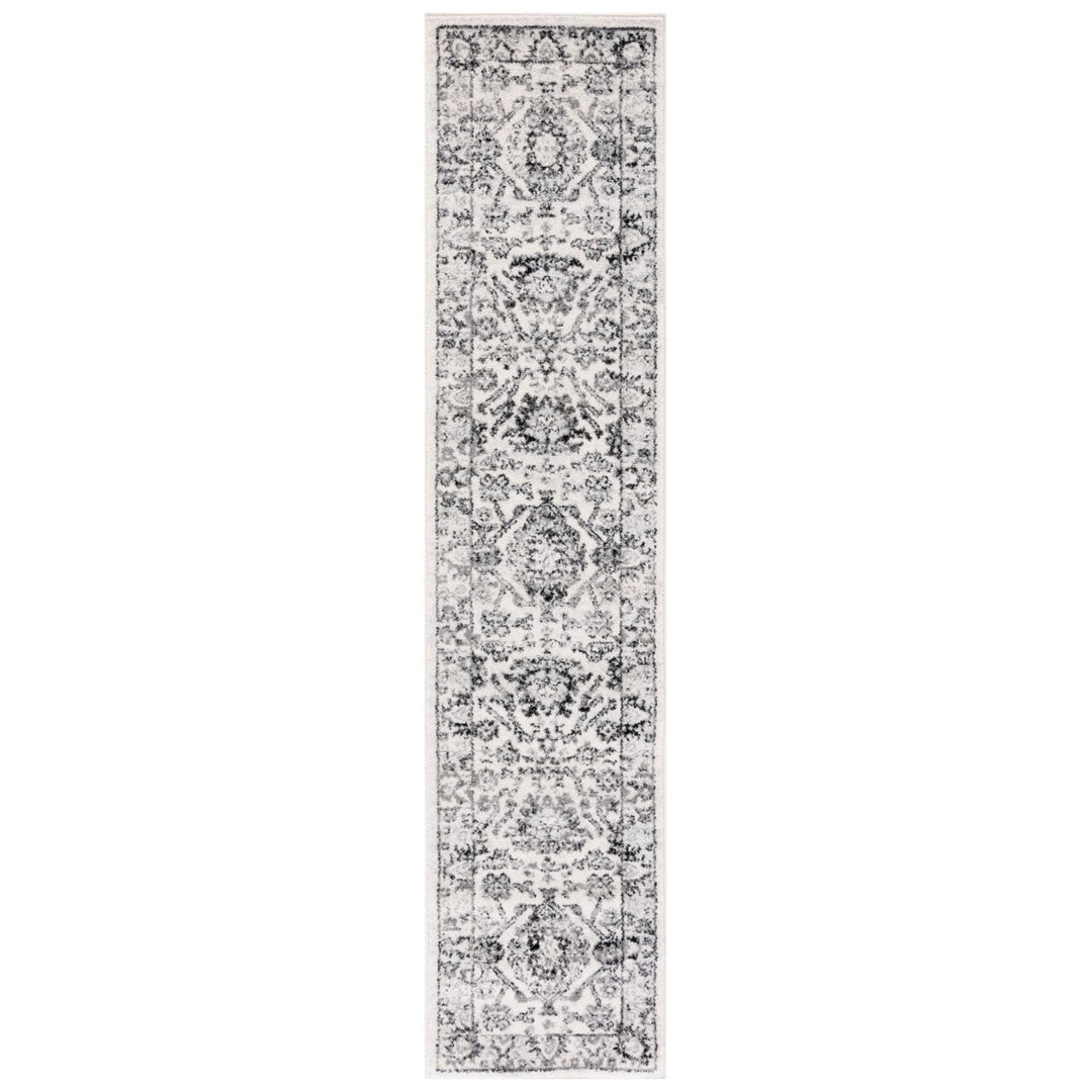 SAFAVIEH Tulum Collection TUL283A Ivory / Black Rug Image 1