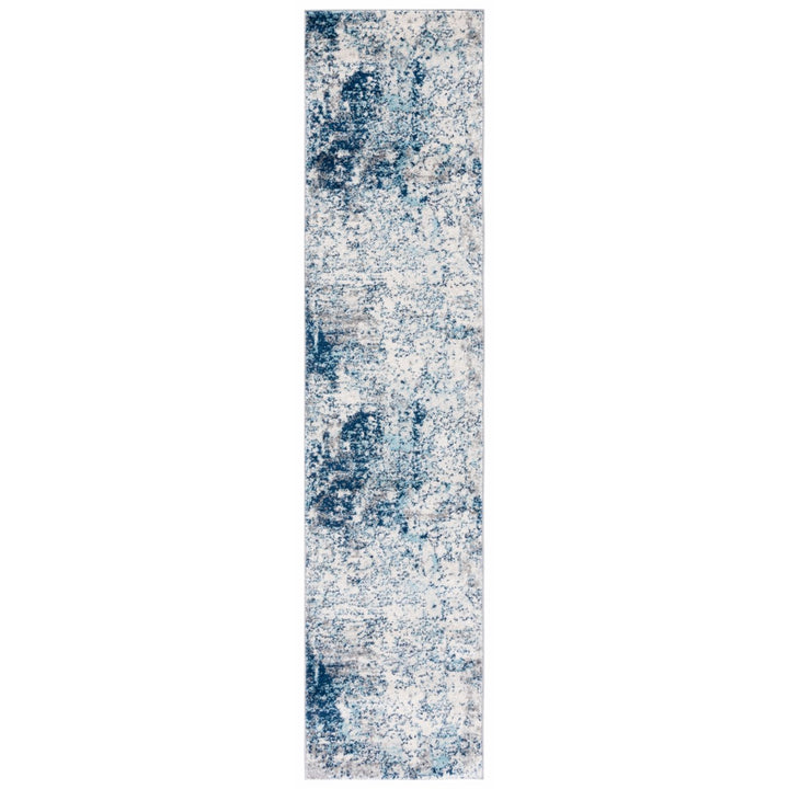 SAFAVIEH Tulum Collection TUL284B Ivory / Blue Rug Image 1