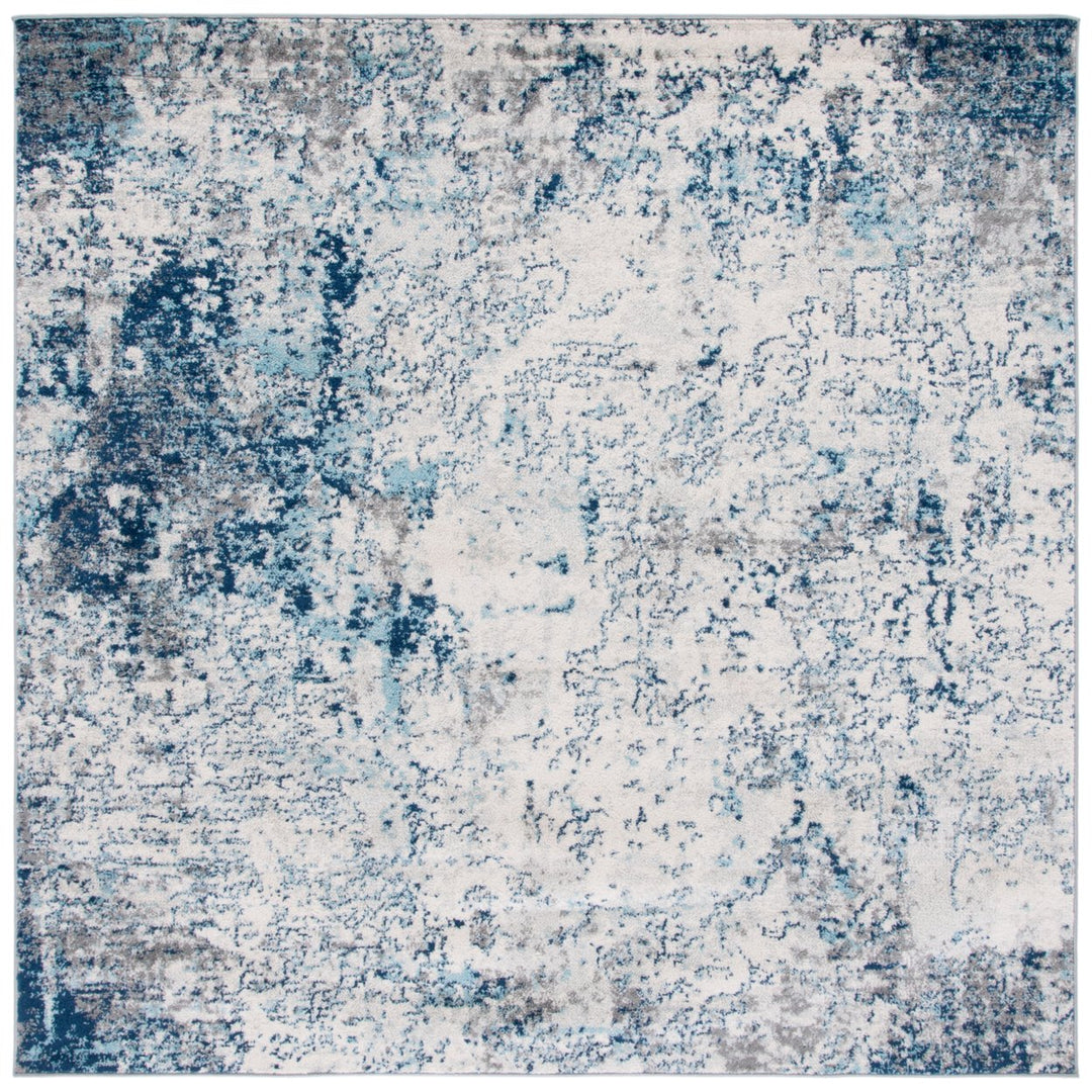 SAFAVIEH Tulum Collection TUL284B Ivory / Blue Rug Image 1