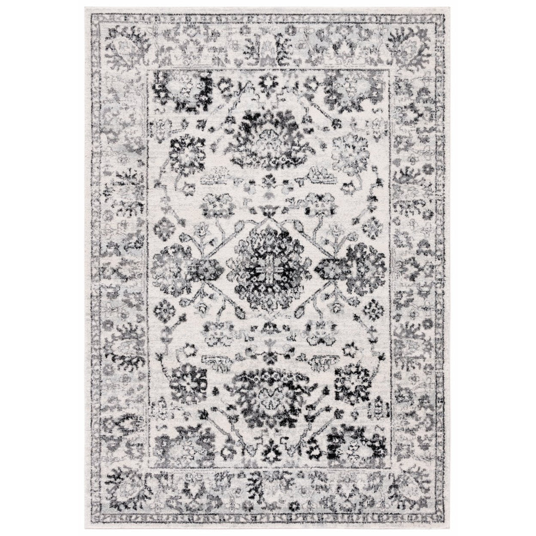 SAFAVIEH Tulum Collection TUL283A Ivory / Black Rug Image 1