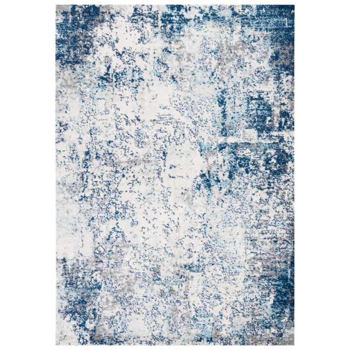 SAFAVIEH Tulum Collection TUL284B Ivory / Blue Rug Image 1