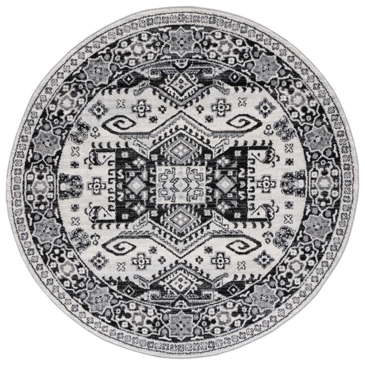 SAFAVIEH Tulum Collection TUL285A Ivory / Black Rug Image 1