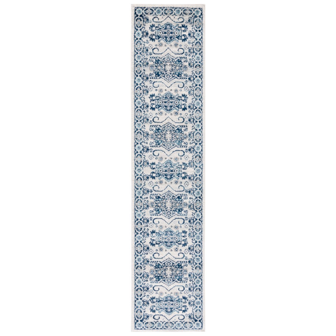 SAFAVIEH Tulum Collection TUL285B Ivory / Blue Rug Image 1