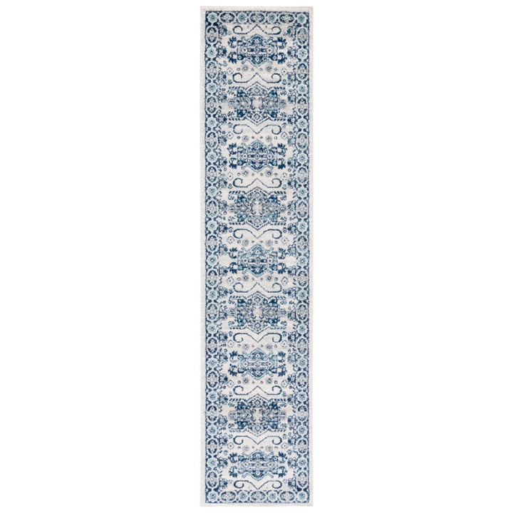 SAFAVIEH Tulum Collection TUL285B Ivory / Blue Rug Image 1