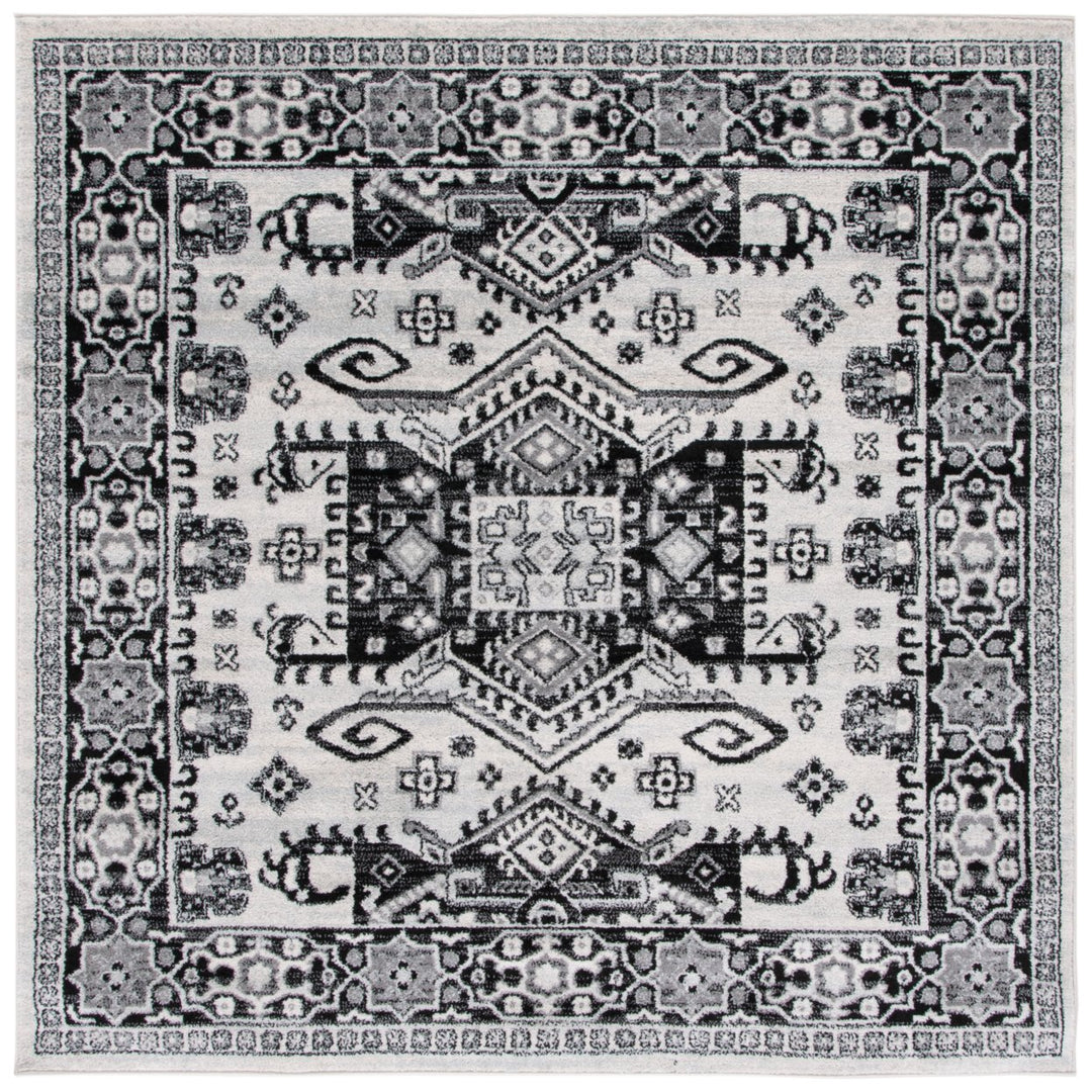 SAFAVIEH Tulum Collection TUL285A Ivory / Black Rug Image 1