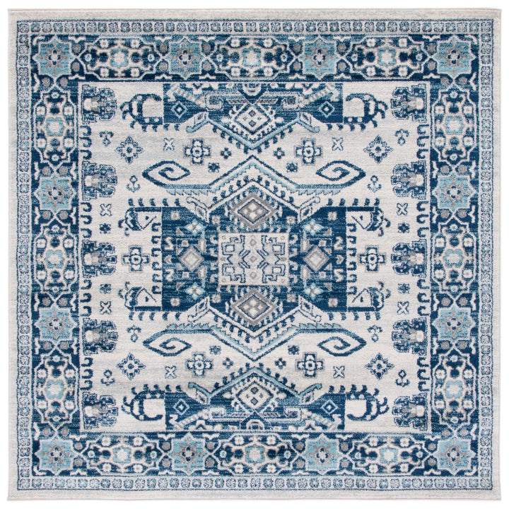 SAFAVIEH Tulum Collection TUL285B Ivory / Blue Rug Image 6
