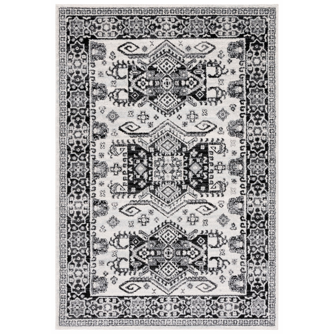 SAFAVIEH Tulum Collection TUL285A Ivory / Black Rug Image 10