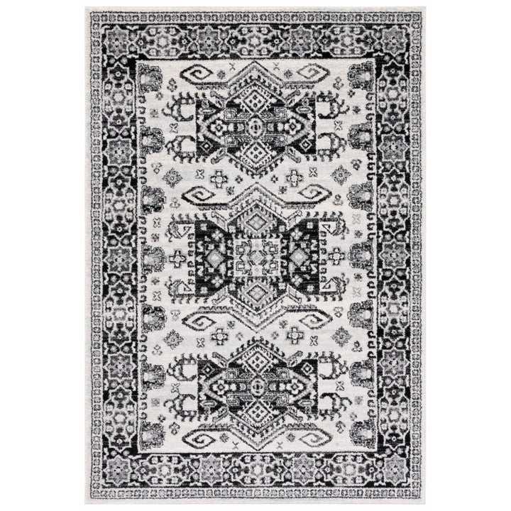 SAFAVIEH Tulum Collection TUL285A Ivory / Black Rug Image 1