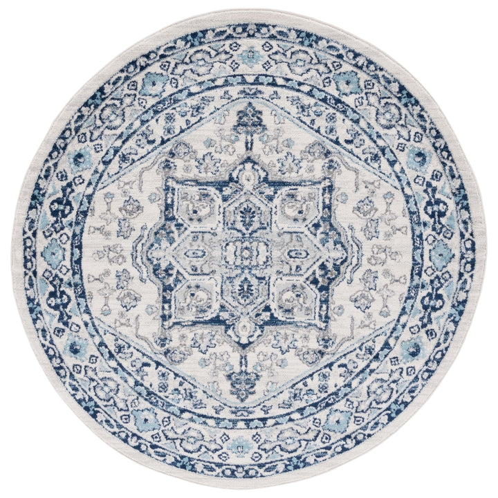 SAFAVIEH Tulum Collection TUL286B Ivory / Blue Rug Image 4