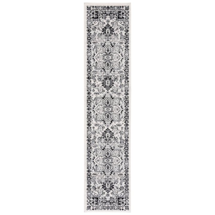 SAFAVIEH Tulum Collection TUL286A Ivory / Black Rug Image 1