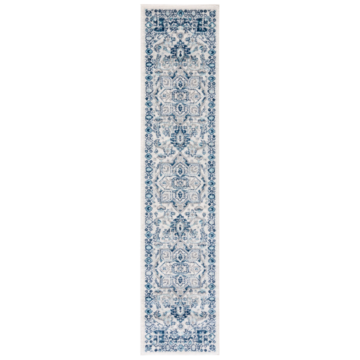 SAFAVIEH Tulum Collection TUL286B Ivory / Blue Rug Image 5