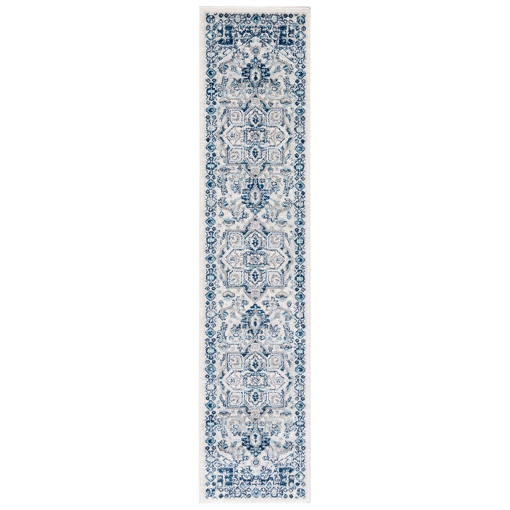 SAFAVIEH Tulum Collection TUL286B Ivory / Blue Rug Image 1