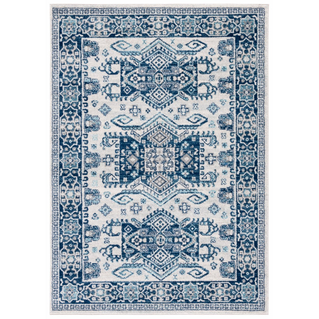 SAFAVIEH Tulum Collection TUL285B Ivory / Blue Rug Image 10