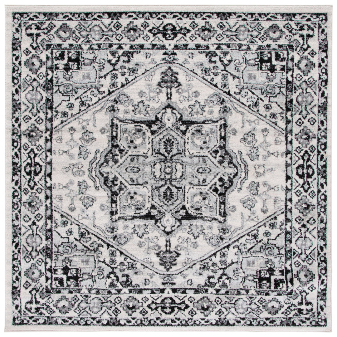 SAFAVIEH Tulum Collection TUL286A Ivory / Black Rug Image 6