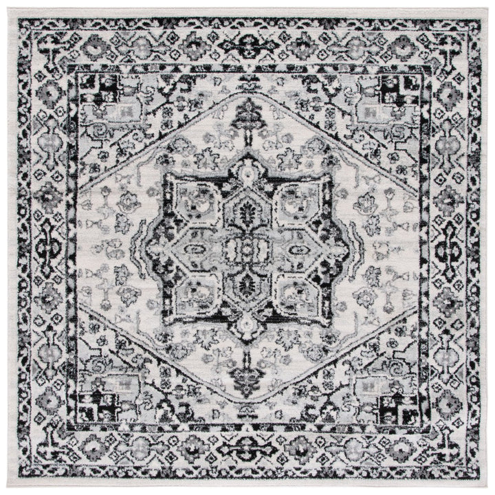 SAFAVIEH Tulum Collection TUL286A Ivory / Black Rug Image 1