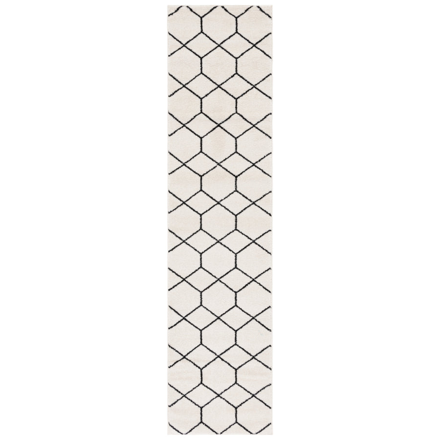 SAFAVIEH Tulum Collection TUL608A Ivory / Black Rug Image 1