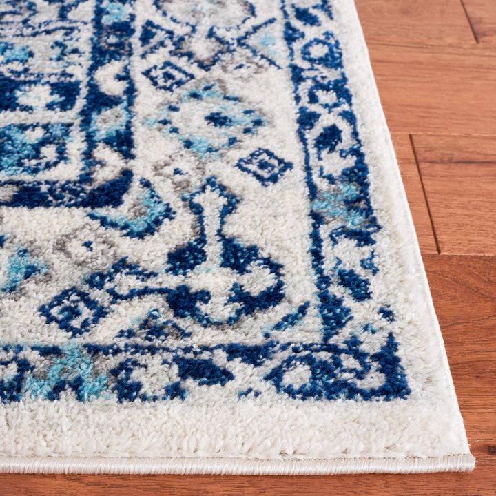 SAFAVIEH Tulum Collection TUL286B Ivory / Blue Rug Image 7