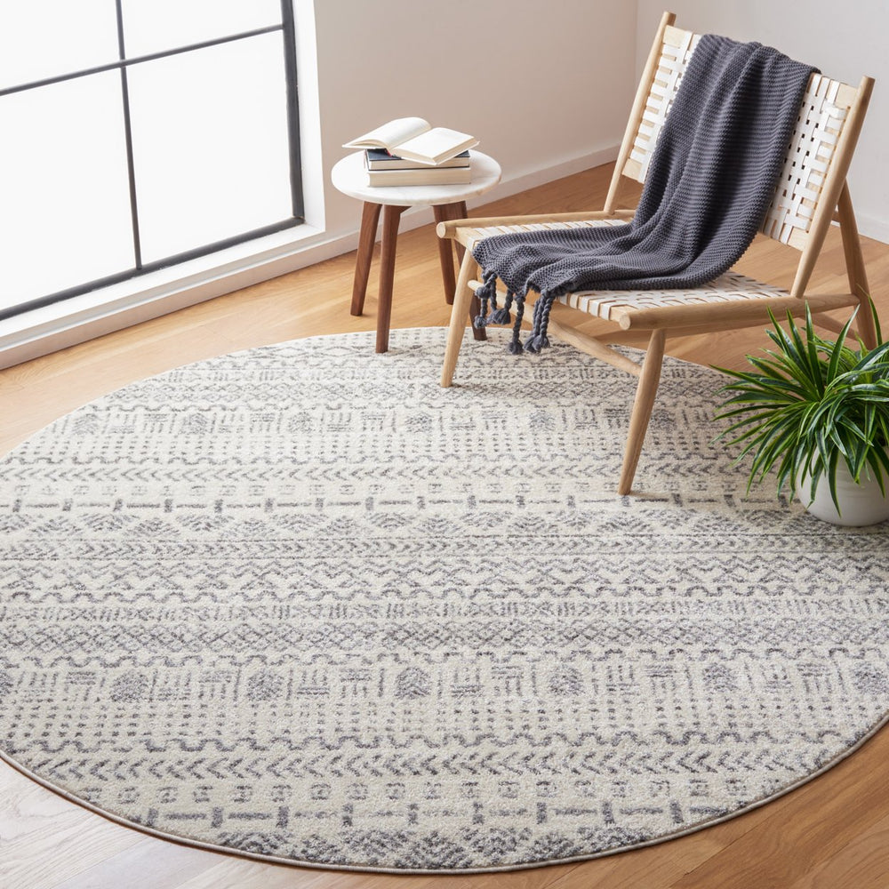 SAFAVIEH Tulum Collection TUL624A Ivory / Grey Rug Image 2