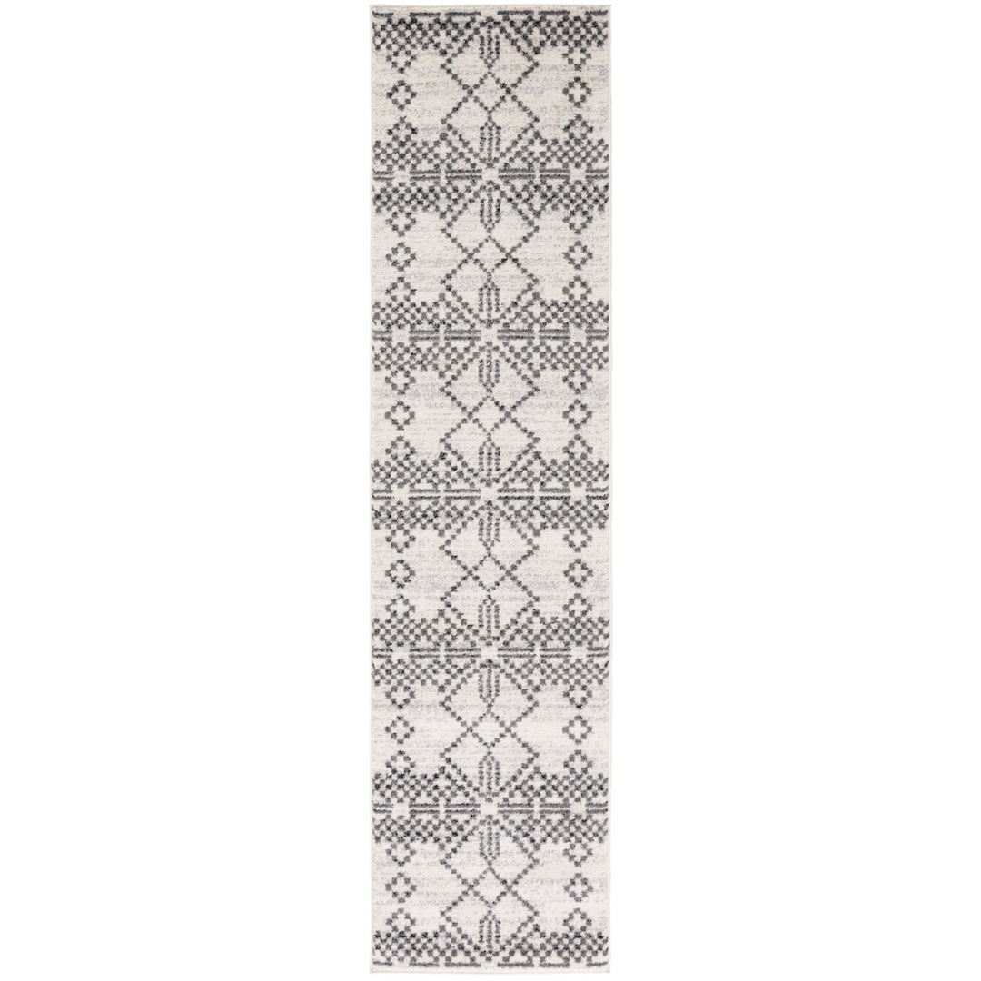 SAFAVIEH Tulum Collection TUL634F Dark Grey / Ivory Rug Image 5