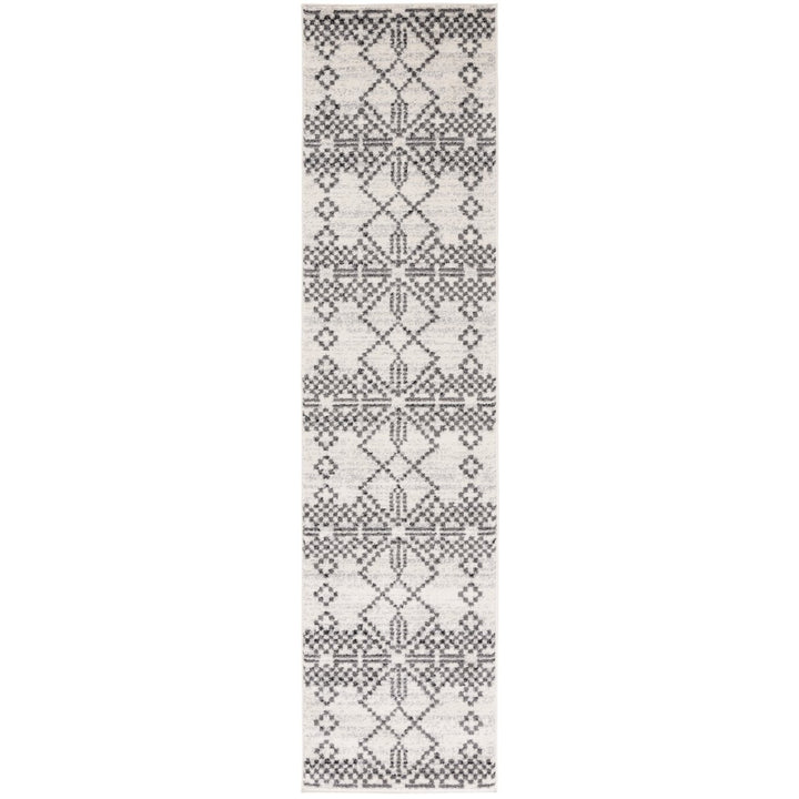 SAFAVIEH Tulum Collection TUL634F Dark Grey / Ivory Rug Image 1