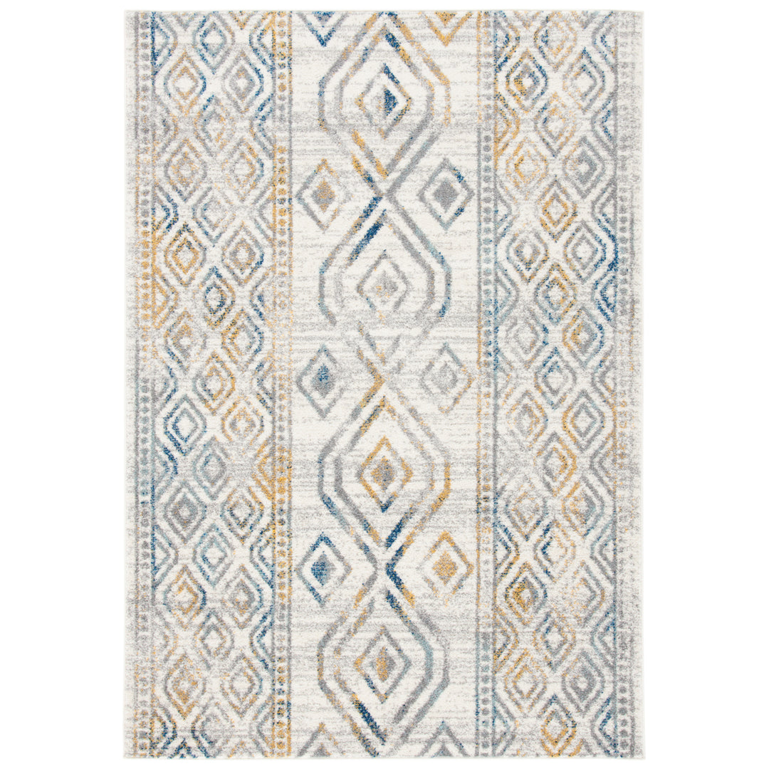 SAFAVIEH Tulum Collection TUL636A Ivory / Grey Rug Image 1