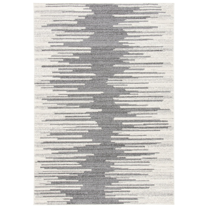 SAFAVIEH Tulum Collection TUL638F Dark Grey / Ivory Rug Image 1