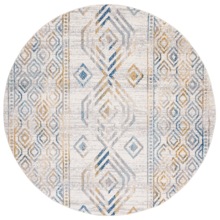 SAFAVIEH Tulum Collection TUL636A Ivory / Grey Rug Image 4