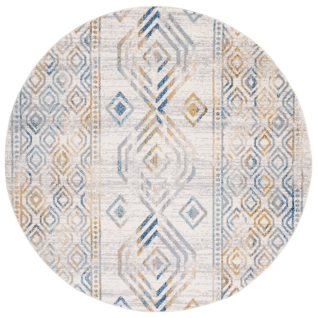 SAFAVIEH Tulum Collection TUL636A Ivory / Grey Rug Image 1