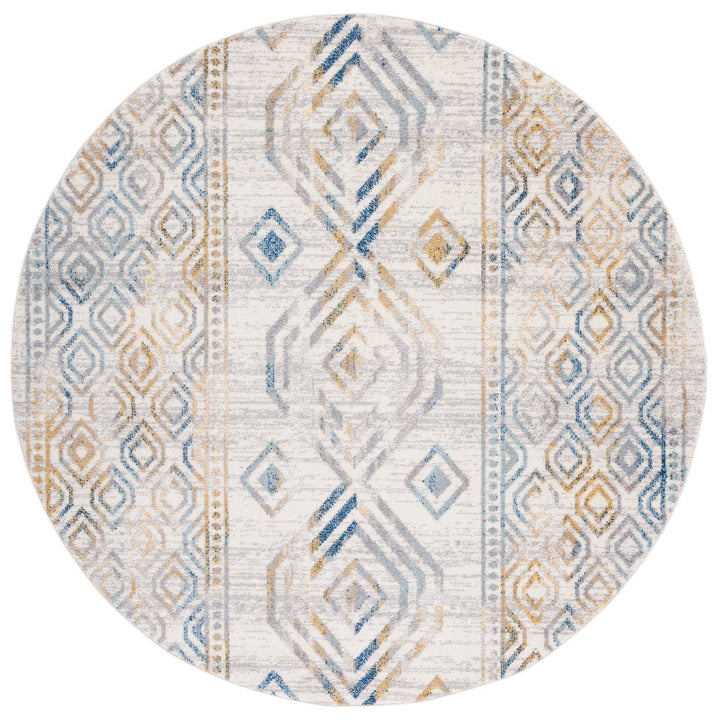 SAFAVIEH Tulum Collection TUL636A Ivory / Grey Rug Image 1