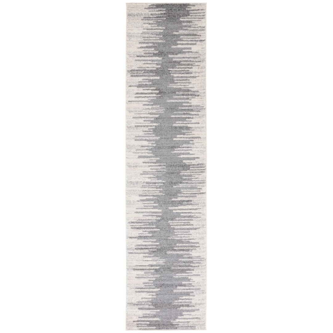 SAFAVIEH Tulum Collection TUL638F Dark Grey / Ivory Rug Image 1