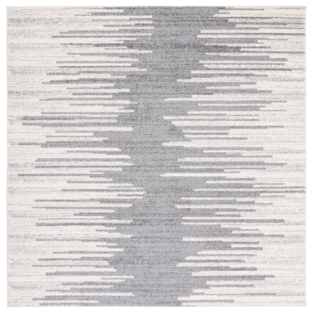 SAFAVIEH Tulum Collection TUL638F Dark Grey / Ivory Rug Image 1