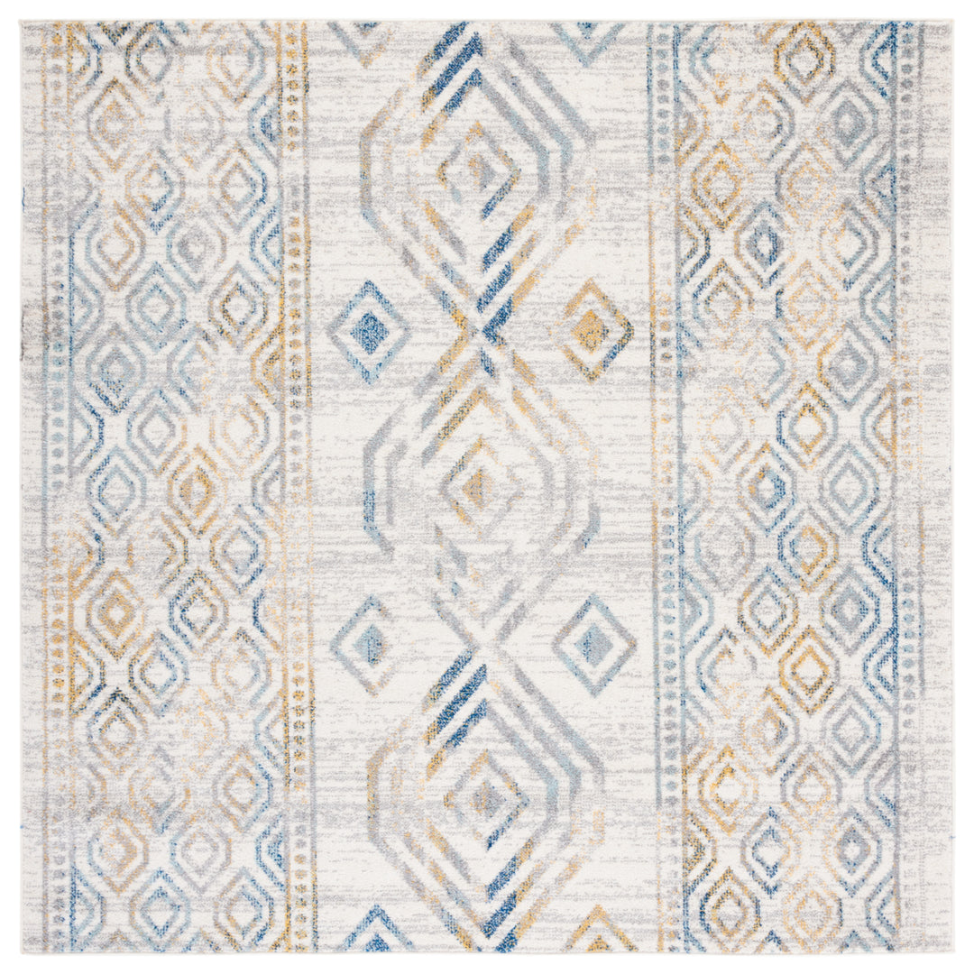 SAFAVIEH Tulum Collection TUL636A Ivory / Grey Rug Image 6